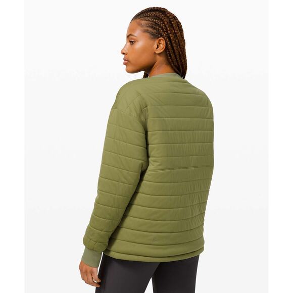 LULULEMON Dynamic Movement Crew Sweatshirt Bronze Green Pullover Women's 10 - Picture 4 of 16